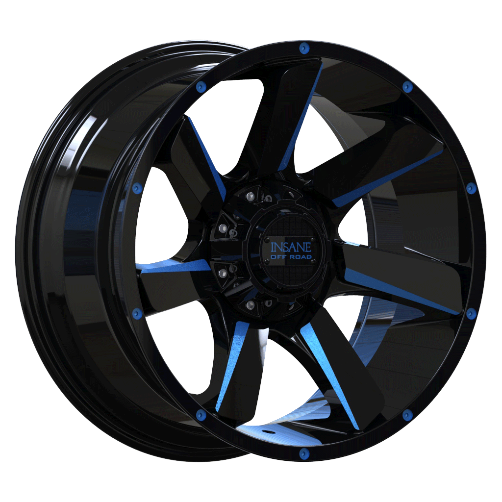 IO-17 Gloss Black Blue Milled