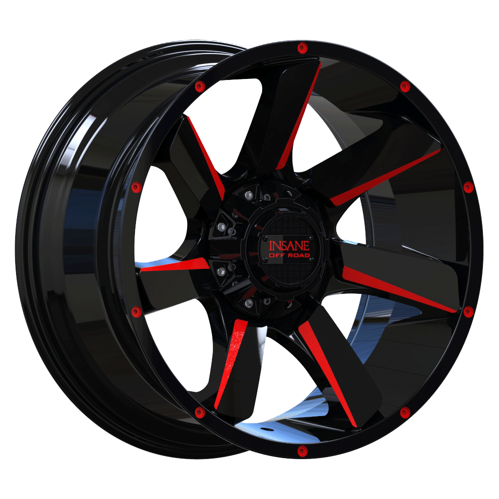 IO-17 Gloss Black Red Milled